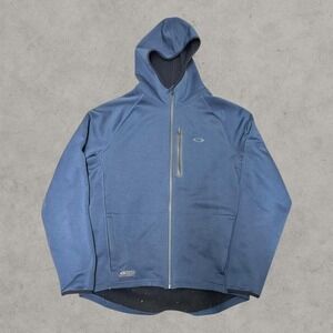Oakley Hoodie Mens XL Blue Performance Gorpcore Tech Y2K Software Casual golf